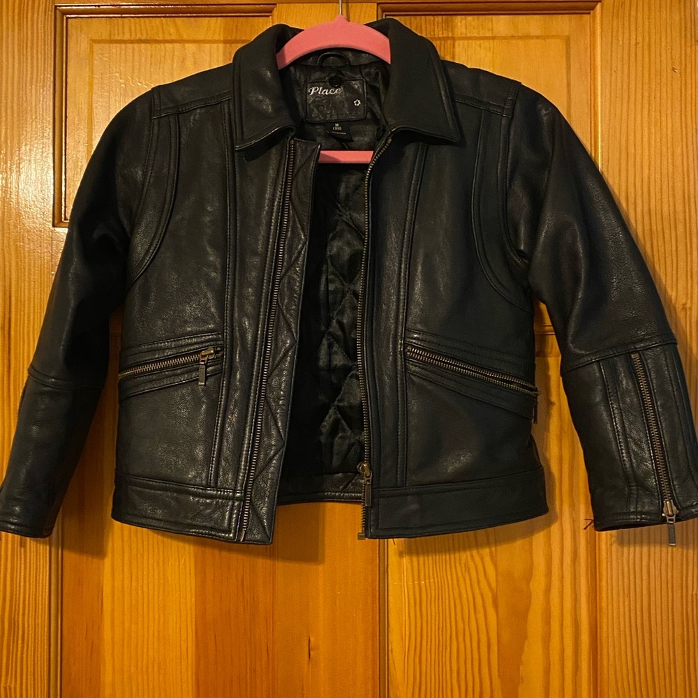 Children’s Place child faux leather jacket